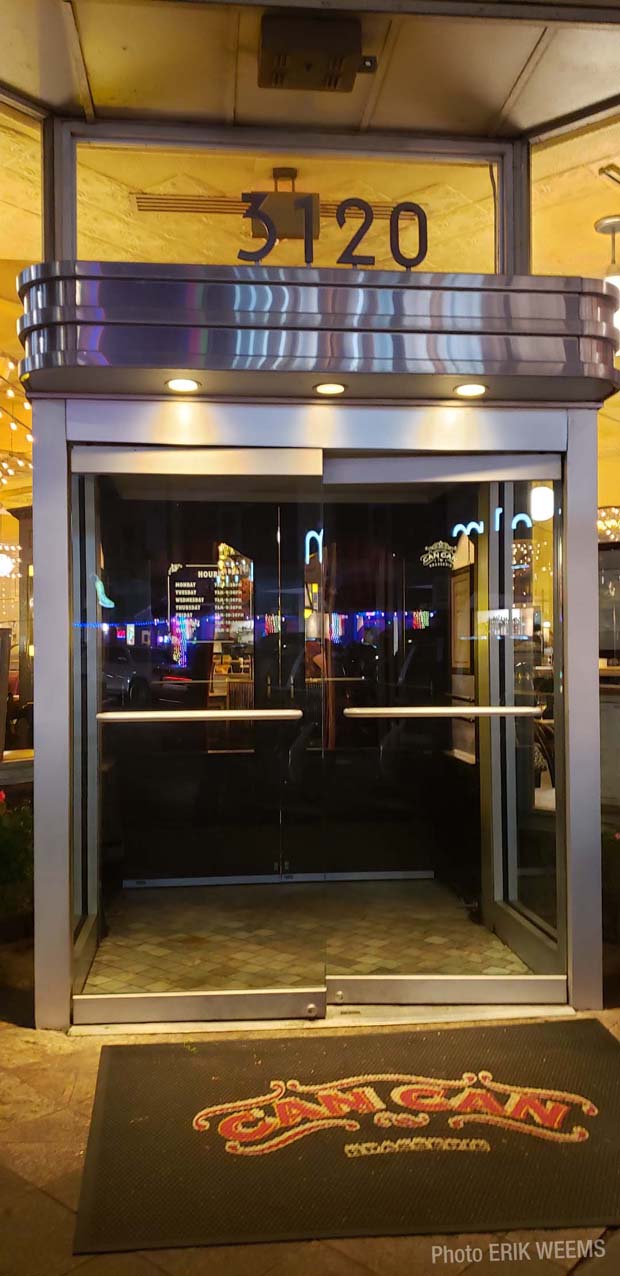Entrance to the Can Can Restaurant Richmond Virginia